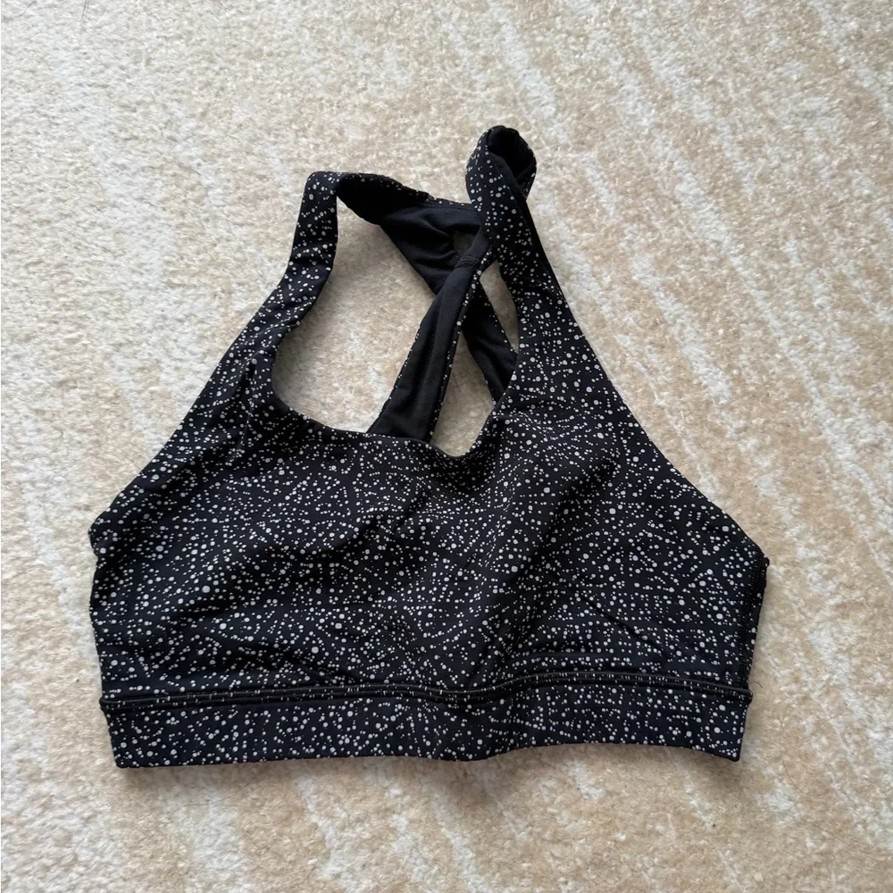 lululemon athletica Black and White Patterned Sports Bra